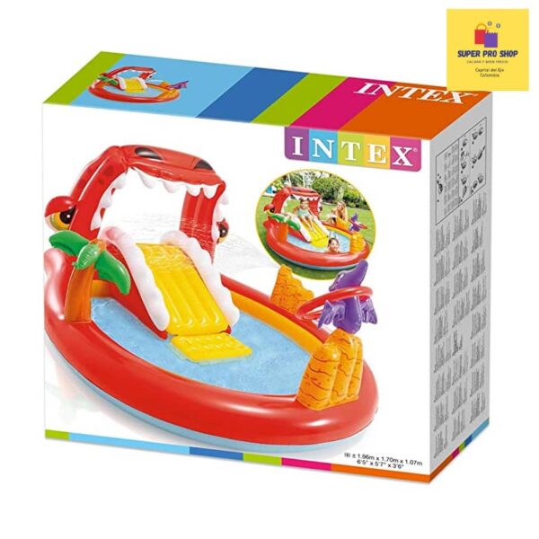 Piscina Inflable Dino Con Tobogan Para Niños Intex