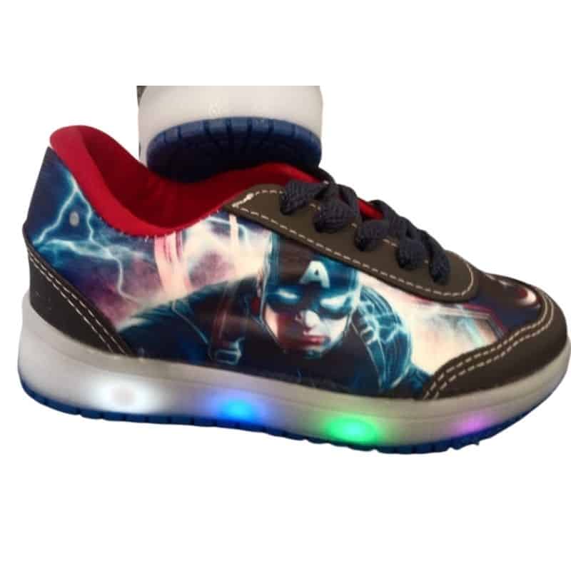 Anécdota Sustancialmente emitir Zapatos Para Niños Deportivos Capitán América Con Luces »