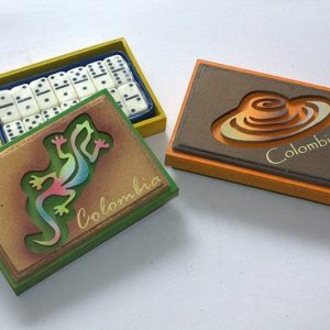 Cajita Precolombina Decorada -Juego domino