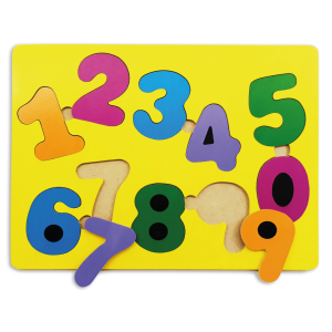 1, 2, 3, Números en Madera del 0 al 9 Motricidad Fina