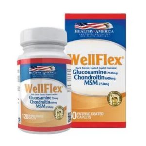 Wellflex Glucosamina + Condroitin Healthy America 120 Tabletas