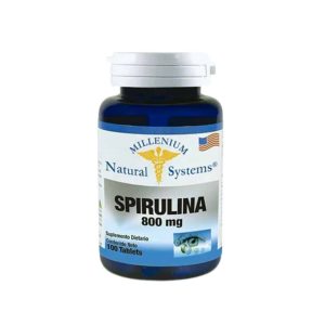 Spirulina 800 MG x 100 Tabletas Natural Systems