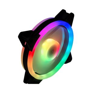 Ventilador  12CM RGB con Doble Anillo