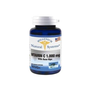 Vitamina C 1000 MG + RH x 100 Softgel Natural Systems
