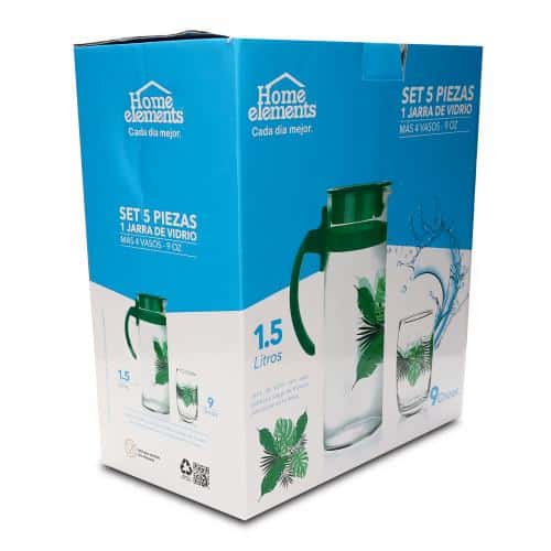 set-jarra-con-vasos-selva-empaque