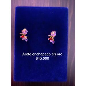 Aretes Mix Colores Enchapados en Oro