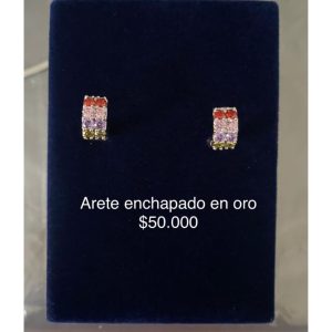 Aretes con Zarcillos Enchapados en Oro