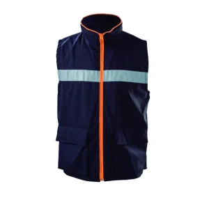 Chaleco Industrial Cortaviento con Cinta Reflectiva