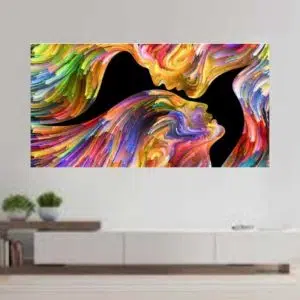 Cuadro Decorativo Abstracto Caras Colores