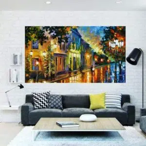 Cuadro Decorativo De Arte Camino A la Mañana De Afremov
