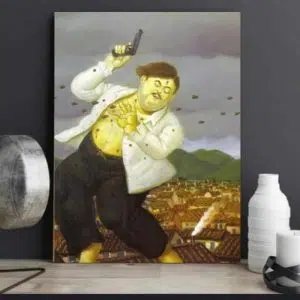 Cuadro Decorativo De Arte Muerte De Pablo Escobar  Botero