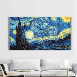 Cuadro Decorativo De Arte La Noche Estrellada De Van Gogh