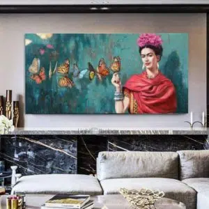 Cuadro Decorativo De Arte Mariposas De Frida Kahlo
