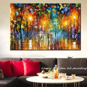 Colombia Marketplace Cuadro decorativo paisaje pintura artistica lluvia cls wall decoration 00