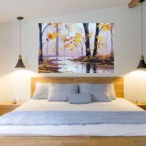 Cuadro Decorativo Paisaje Pintura Otoño