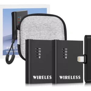 Microfono De Solapa Doble Inalambrico Para iPhone iPad