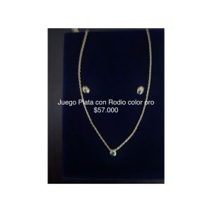 Juego de Cadena en Plata con Rodio