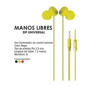 Manos Libres Zip Universal