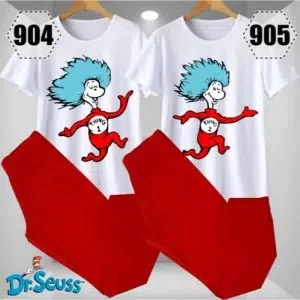 Colombia Marketplace Pijama pantalon para parejas dr seuss thing 1 y 2 pijamas exclusivas bq by akd