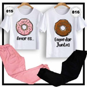 Colombia Marketplace Pijama para parejas novios amigos hermanos amar es engordar juntos