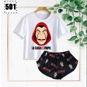 Colombia Marketplace Pijama short la casa de papel para dama