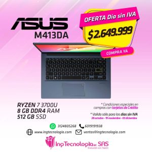 Portátil ASUS M413DA Rizen 7  8 GB RAM 512GB SSD