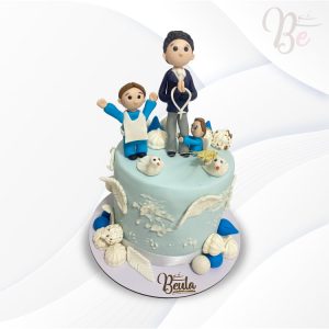 Torta primera comunion familia