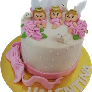 Torta primera comunión angelitos