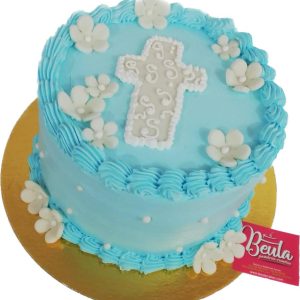 Torta primera comunion drip cake cruz