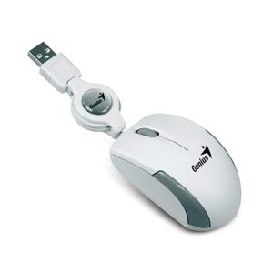 31010100104/125104 MOUSE RETRACTIL BLANC