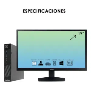 Cpu Lenovo Tiny I5 4ta Gen Con Ssd Ram 8gb + Monitor 19 + Combo Inalámbrico Tecnopos 4 » Marketplace Colombia