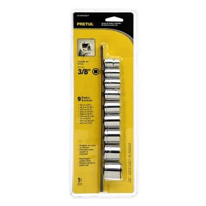 JUEGO DE 9 DADOS ESTÁNDAR PRETUL 3/8