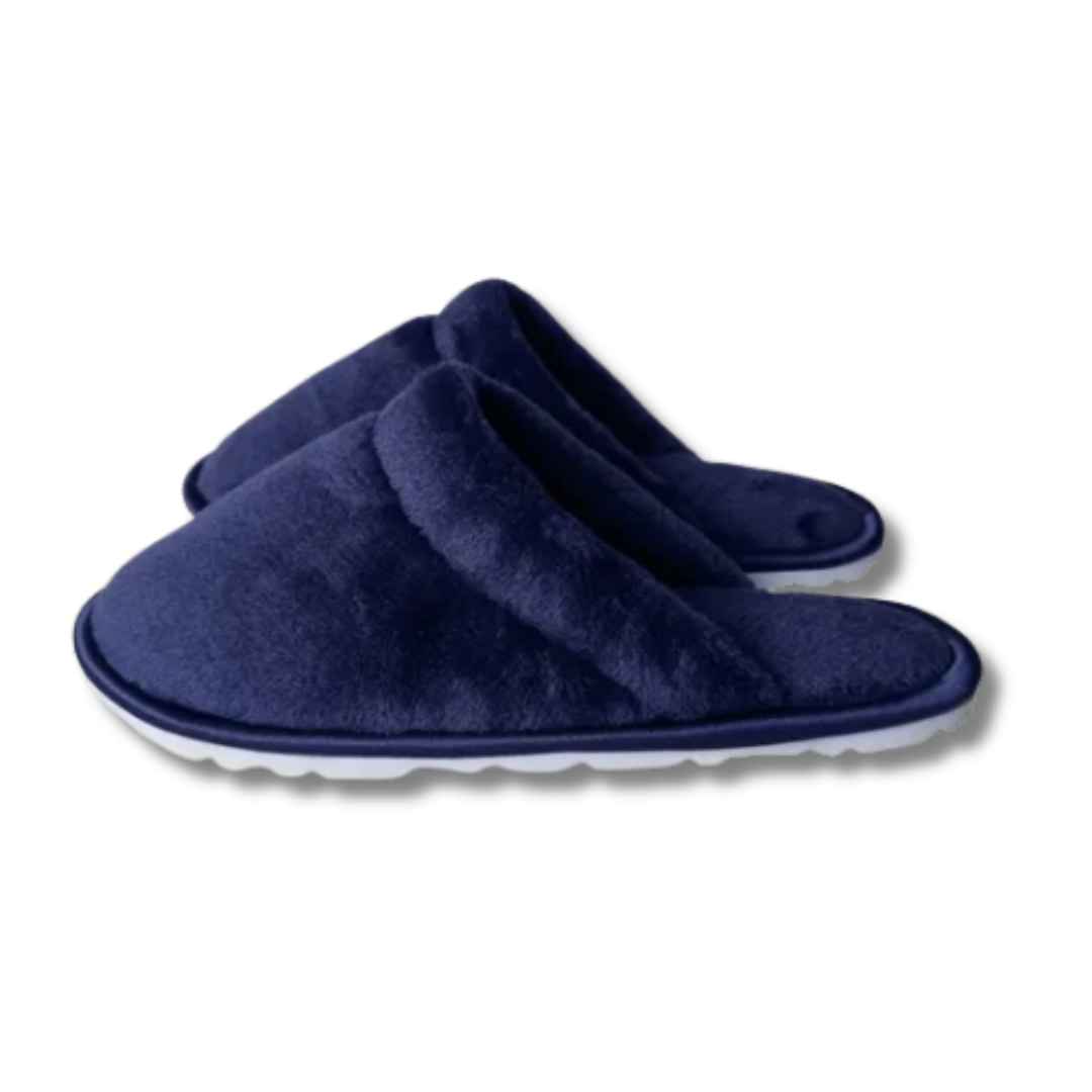Pantuflas Babuchas Dama Piel Conejo Azul Oscuro » Marketplace Colombia
