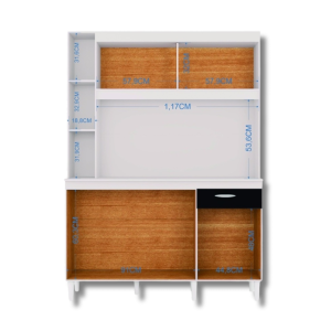 Colombia Marketplace Alacena duda 140 cm blanca negro 2
