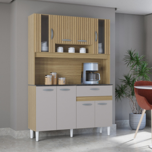 Colombia Marketplace Alacena coral 8p damasco acanalado off white