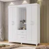 Colombia Marketplace Closet Mobi Capela 4 Puertas Con Espejo Blanco