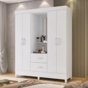 Colombia Marketplace Closet mobi capela 4 puertas con espejo blanco