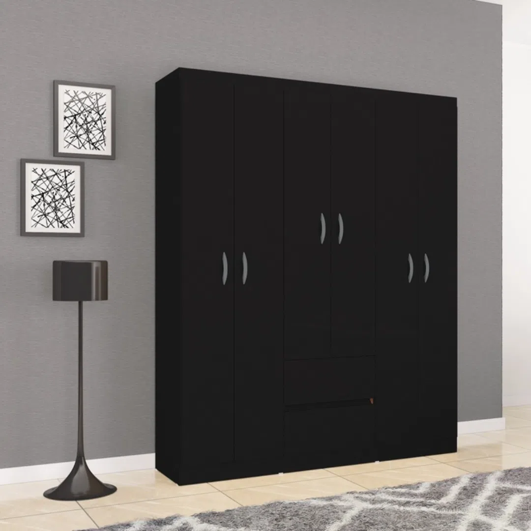 Colombia Marketplace Closet Armario Lisboa 6 Puertas Negro