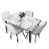 Colombia Marketplace Comedor Vitral Tipo Mármol Azul Set 4 Silla Blanca Pu
