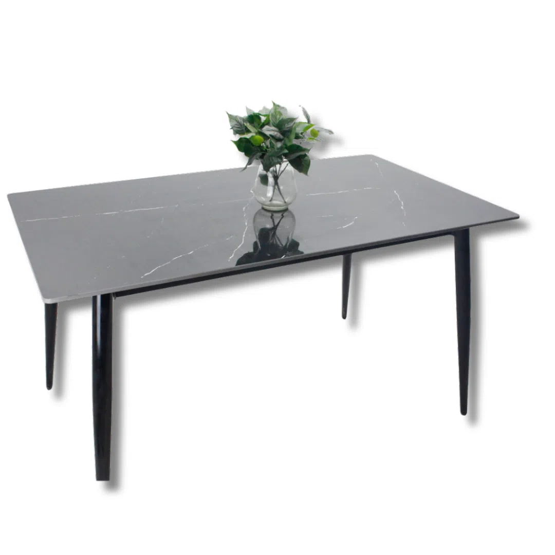 Colombia Marketplace Comedor Vitral Tipo Mármol Negro Set 4 Silla Azul Pu 2