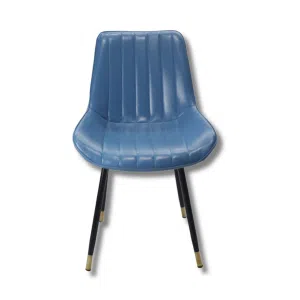 Colombia Marketplace Comedor Vitral Tipo Mármol Negro Set 4 Silla Azul Pu 3