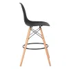 Colombia Marketplace Silla Bar Eames Negra Base En Madera