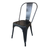 Colombia Marketplace Silla tolix metálica negro hogar restaurante