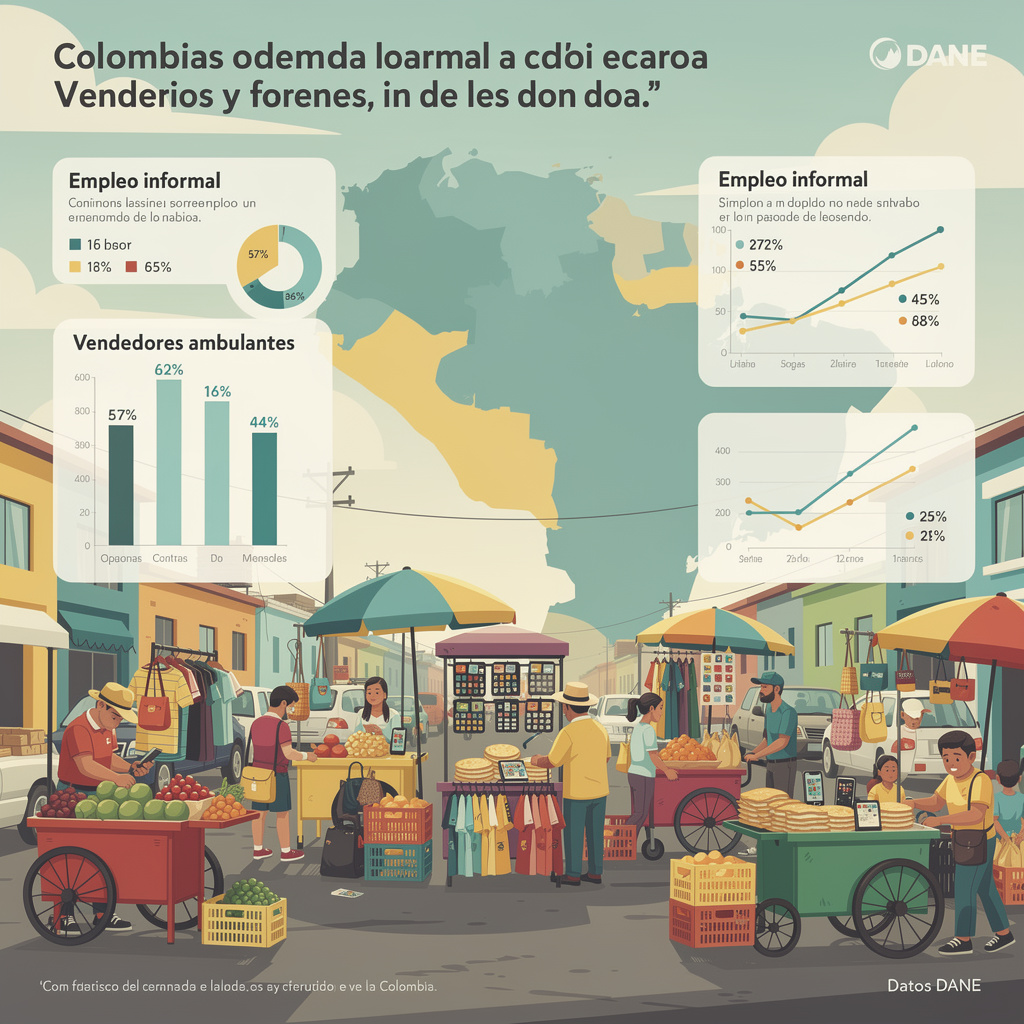 Informalidad Laboral Colombia Dane 54.7%