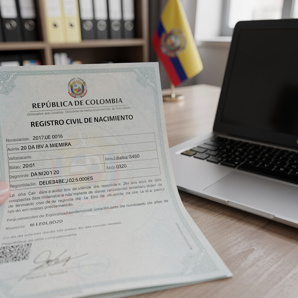 Registro Civil De Nacimiento Colombia Copia En Línea