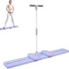 Purple Home Cardio Stepper with Two Foot Pedals on a Long Base and an Adjustable Vertical Handlebar.