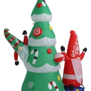 Adorno Navideño Inflable Santa Claus con luz led