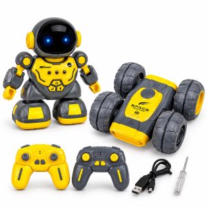Set 2 en 1 Robot Interactivo Astronauta y Carro Acrobático a Control Remoto (2 in 1 Combination Space Series - Space Robots & Stunt Car)