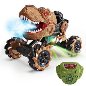 Carro a Control Remoto T-Rex Todoterreno con Humo de Vapor y Luces (Dinosaur RC Stunt Truck)