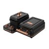 Black Electric Sandwich/grill Press with Copper Accents and Stacked Lids, a Multi-piece Cooking Appliance.